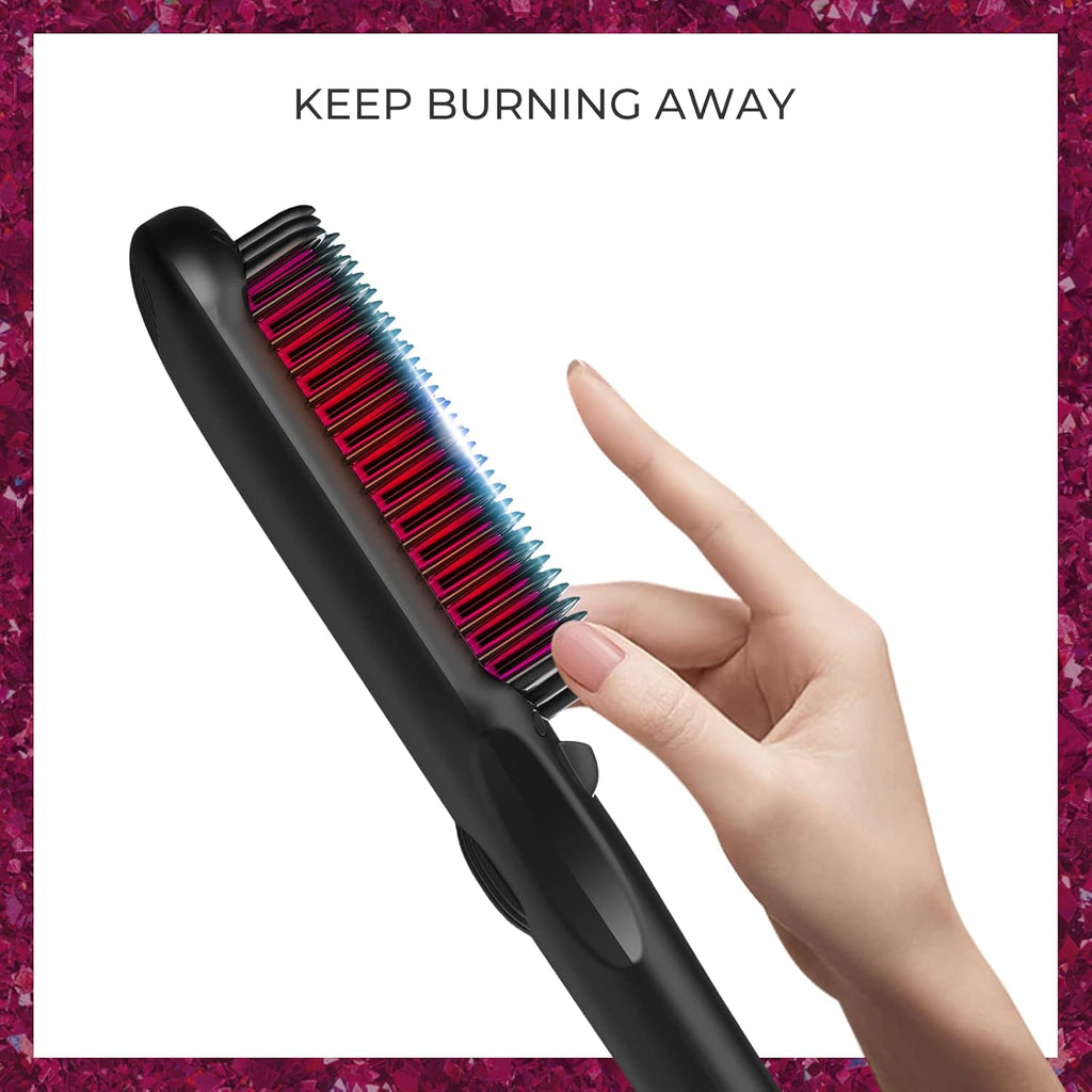 Ionic Hair Straightener Brush with 16 Heat Levels, Pack of 2 A893521