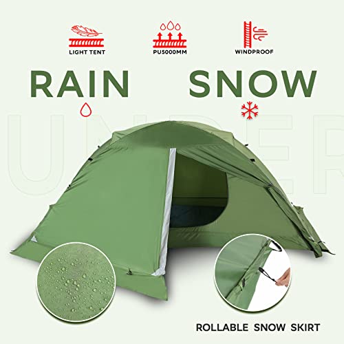 Lightweight 4-Season Waterproof Backpacking Tent for One Person F17843