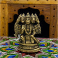 Brass Panchmukhi Hanuman Statue Hindu God Sculpture I341374