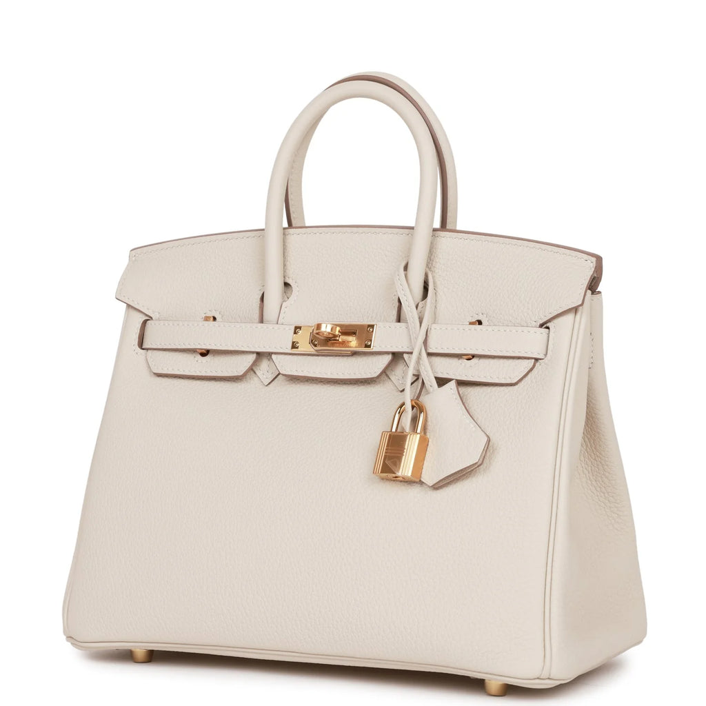 Birkin 25 Craie Togo Gold Hardware F32778