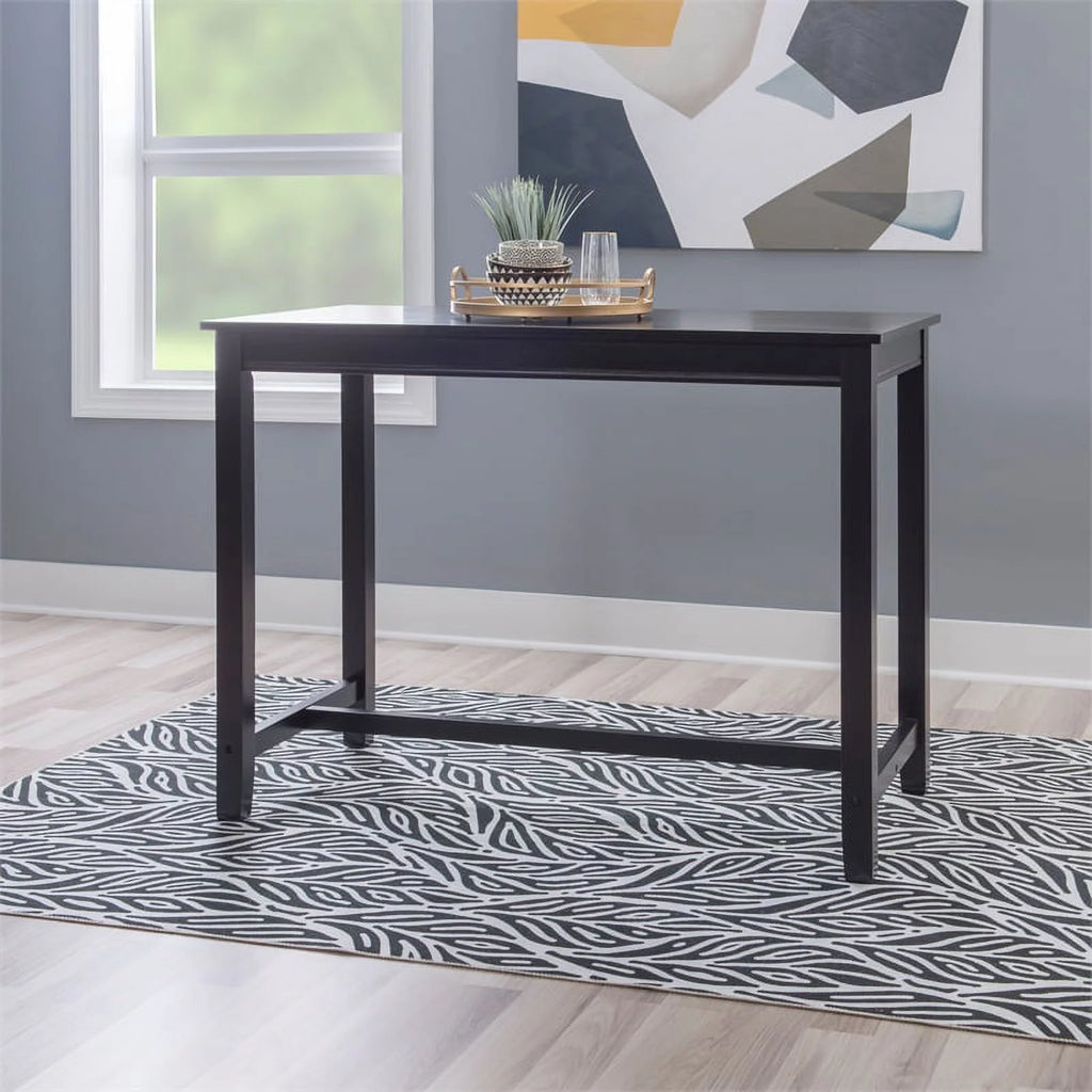 36" Wood Counter Height Pub Table in Black C866