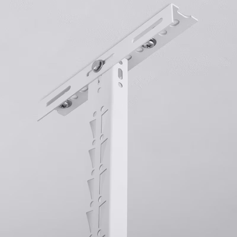 Adjustable Height White Overhead Ceiling Storage Rack U37679