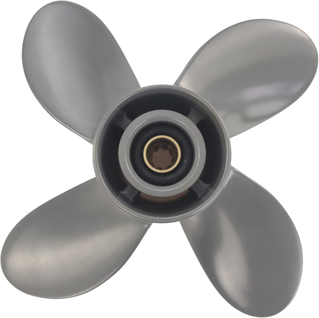 4 Blades 9 1/4x10, 9 1/4x11 Outboard Propeller, 8 Spline Tooth, RH Q522292