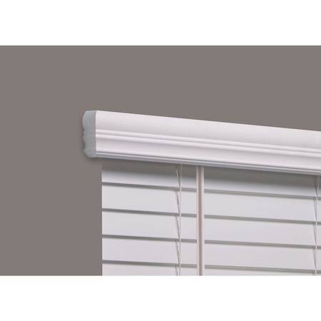 Cordless Faux Wood Blind, White, 64-1/2x22 Q861918