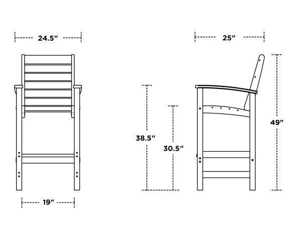 Slate Grey Bar Chair G9119