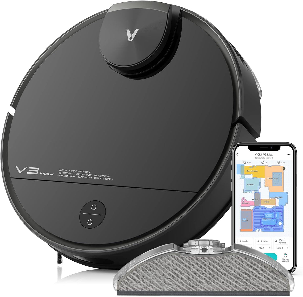 Robot Vacuum and Mop 2700Pa Lidar Navigation E65275