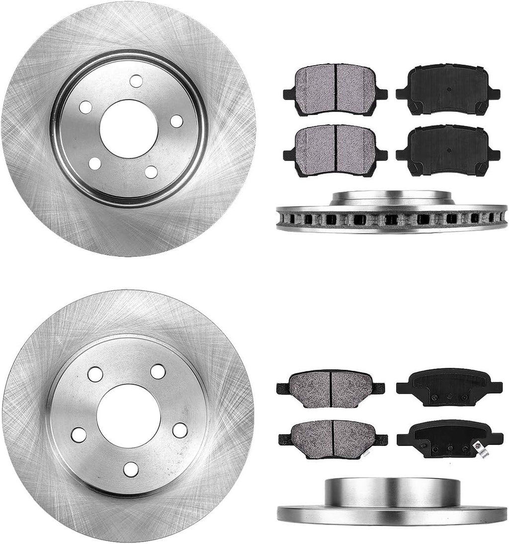 295.8 mm + 270 mm 5 Lug 4 Rotors + 8 Metallic Brake Pads G9336