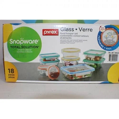 18 count Glass Food Storage Set O853548