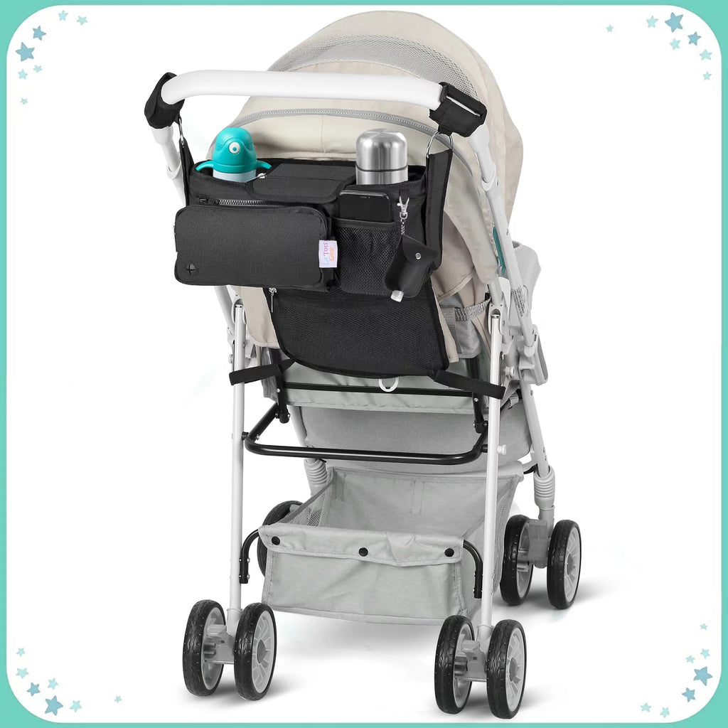 Universal Baby Organizer Insulated Cup Holder Stroller Caddy T153368