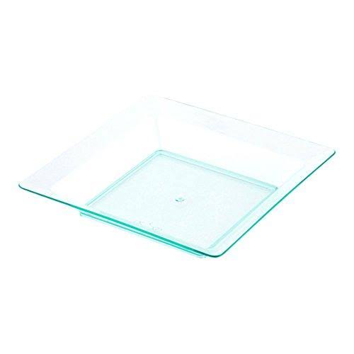 Square Plastic Plate Seagreen 4.25 Inches 100 Count Box S4160