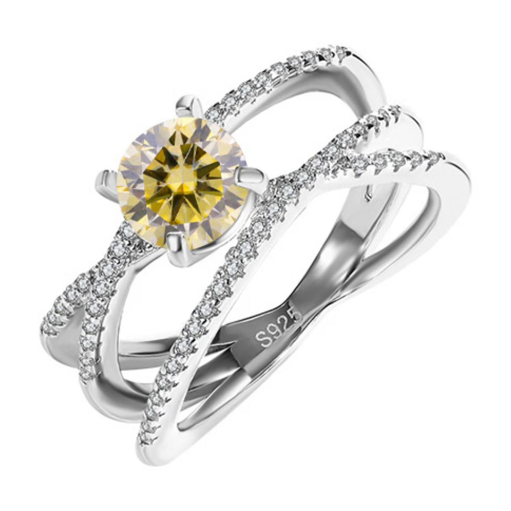 925 Sterling Silver Moissanite Engagement Ring R939