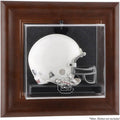 Brown Framed Wall-Mountable Mini Helmet Display Case D6430
