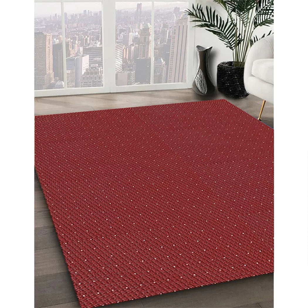 Machine Washable Red 5' x 8' Area Rugs S98814
