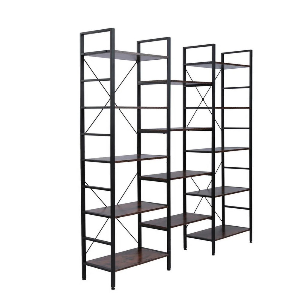 5-Shelf Wood and Metal Bookcase Z1972