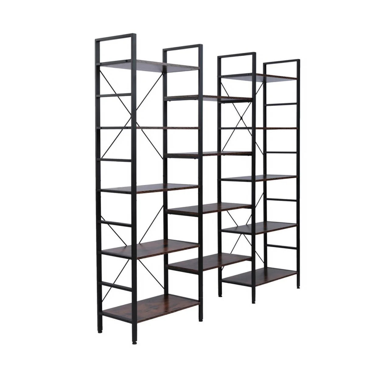 5-Shelf Wood and Metal Bookcase Z1972