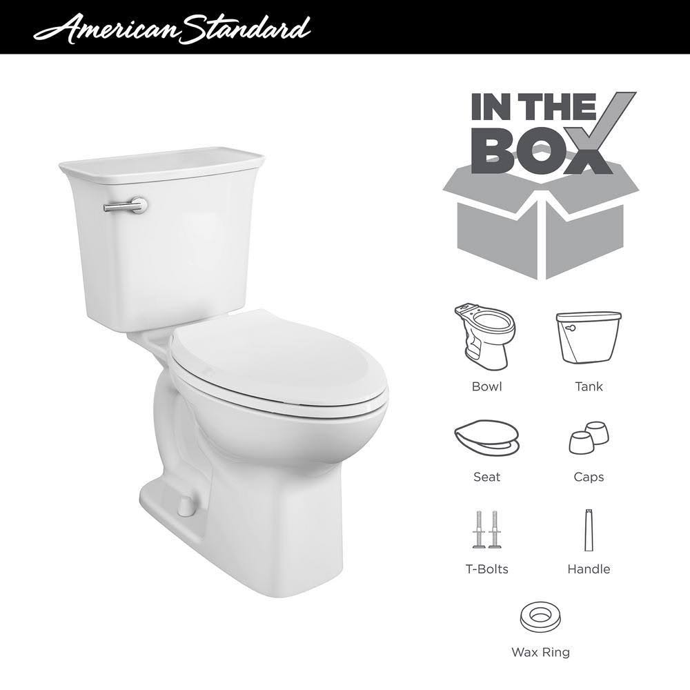 White Tall Height 2-Piece 1.28 GPF Single Flush Elongated Toilet with Seat B5629