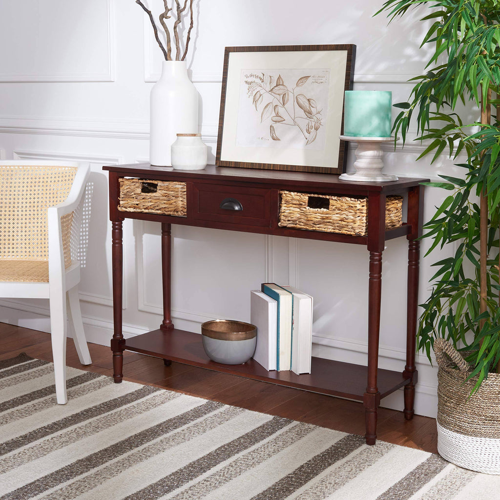Cherry Console Table with Storage I907