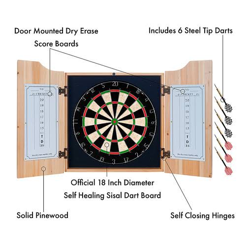 Dart Cabinet Set with Darts and Board N183