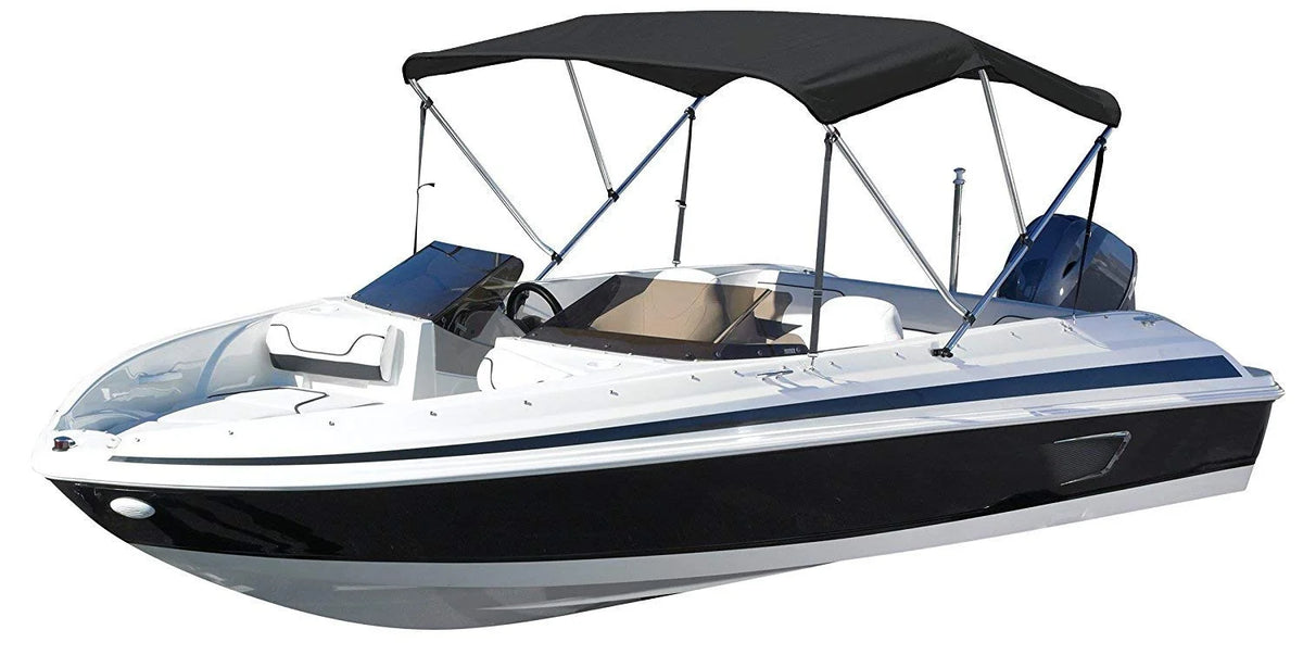 3 Bow Bimini Top Boat Cover 600D Canvas, 1” Aluminum Frame, Storage Boot, 46" H S8388