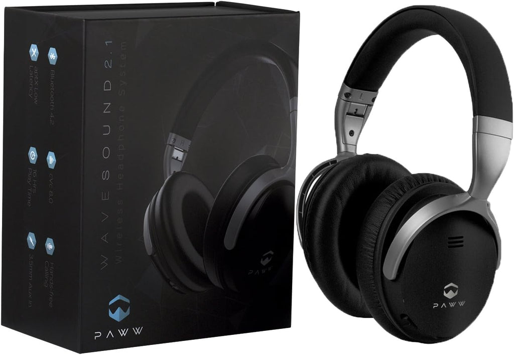 2.1 Wireless Bluetooth Over-The-Ear Foldable Headphones with Mic, Silver/Brown, Pack of 2 Q57211