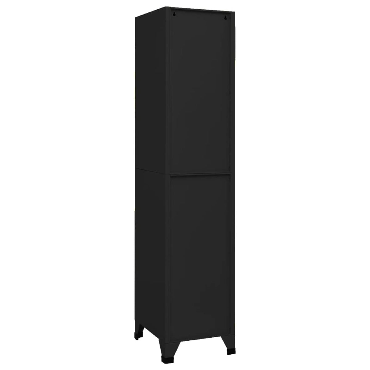 Black Steel Locker Cabinet with 4 Lockable Doors Y67190