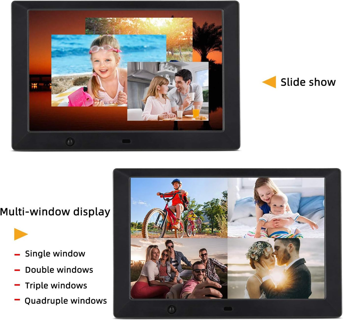10 inch Digital Picture Frame with 16:9 Screen, 1080P Video F247