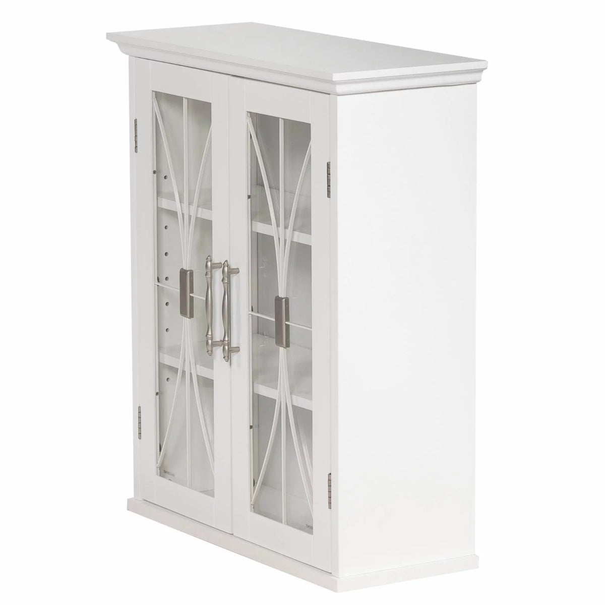 Wooden Wall Cabinet with 2 Doors White O69802