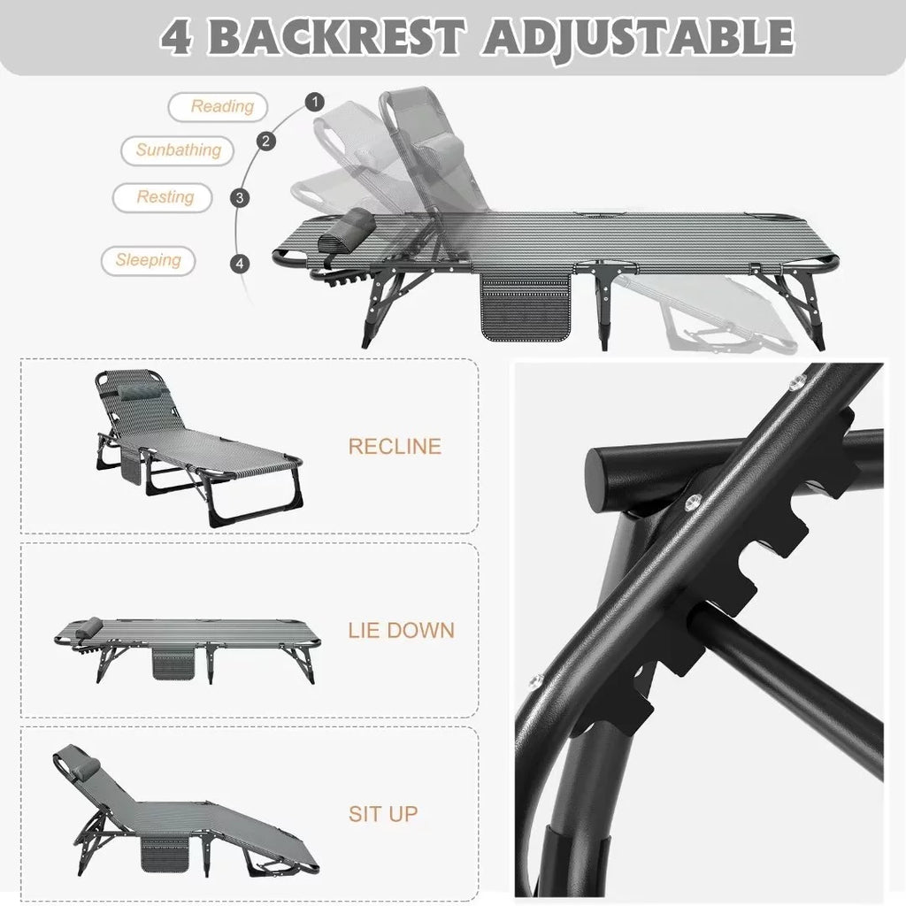 Folding Camping Cot with Mattress & Pillow M29456
