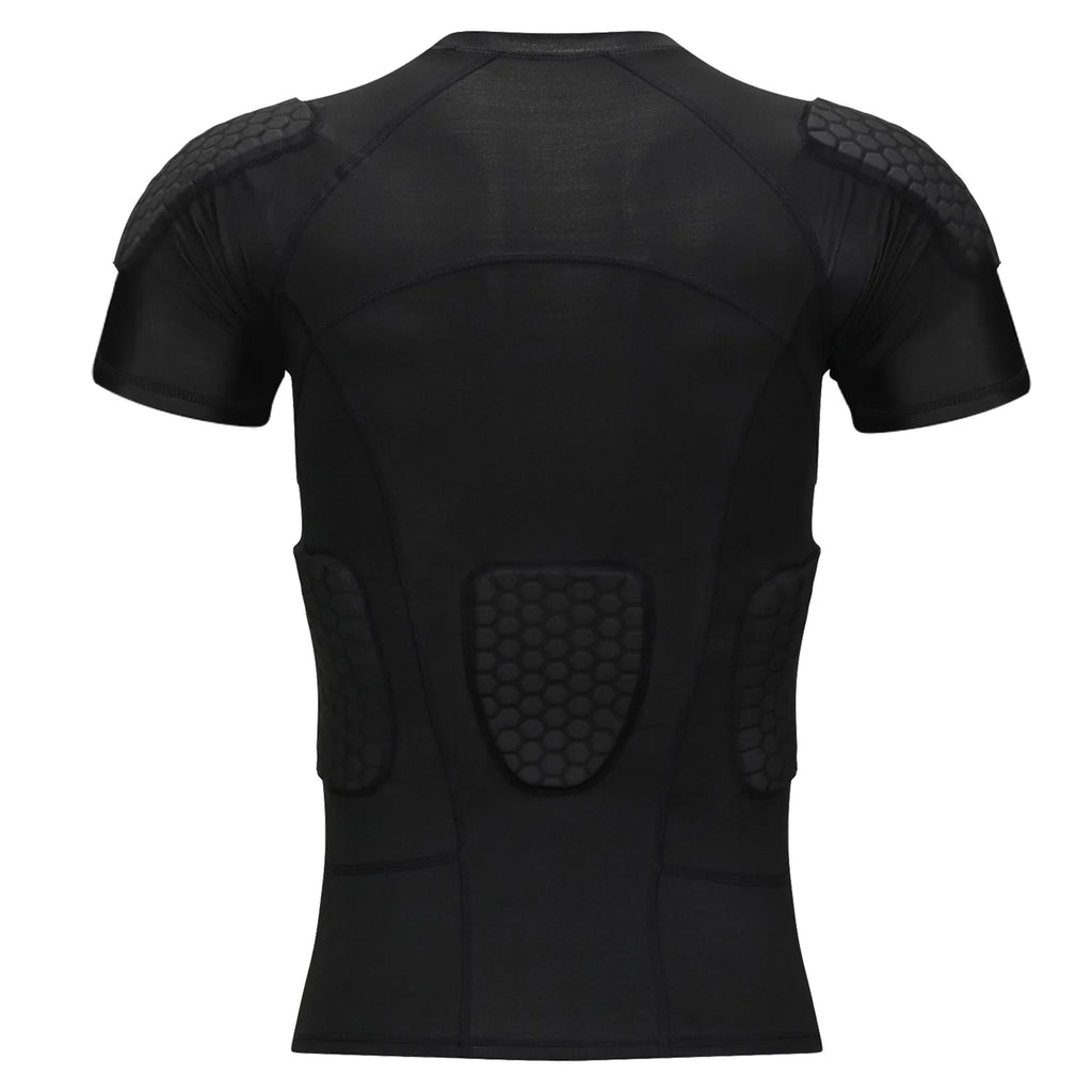 Men Padded Compression Football Shirt Chest Protector Size L H2167