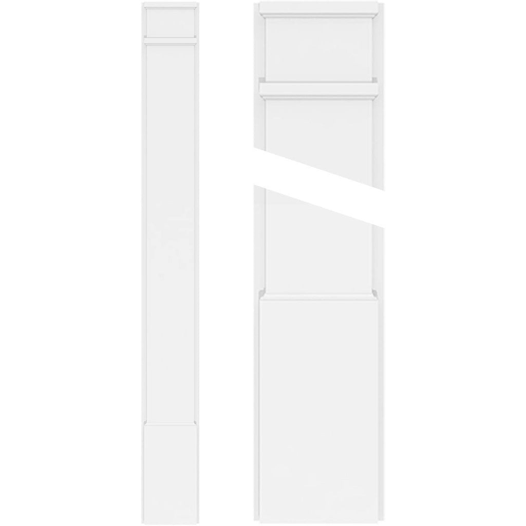 Smooth PVC Pilaster with Decorative Capital & Base (Pair) M85750