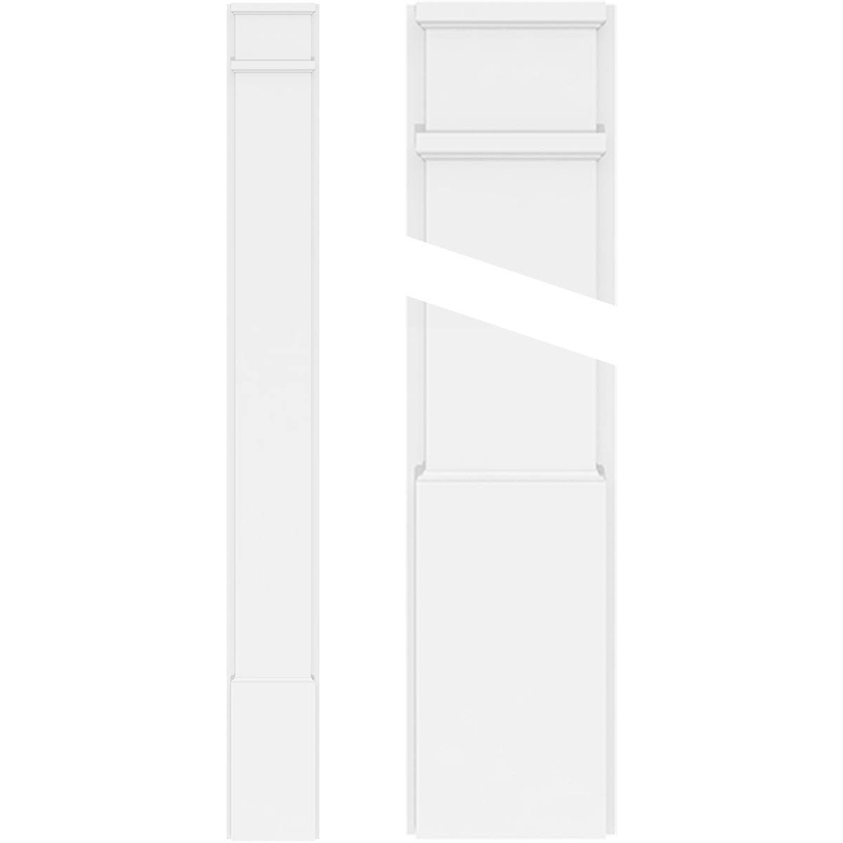 Smooth PVC Pilaster with Decorative Capital & Base (Pair) M85750