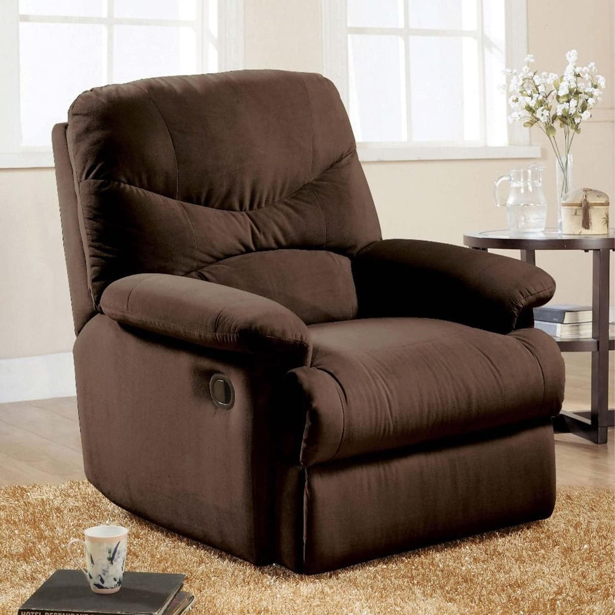 Chocolate Upholstered Motion Recliner M7915