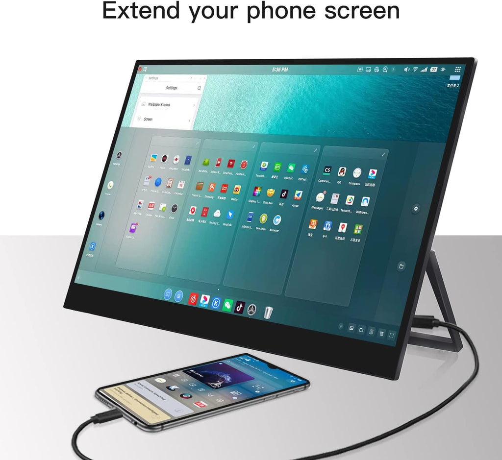 15.6" 1080P Touchscreen Portable Monitor with Kickstand O1136
