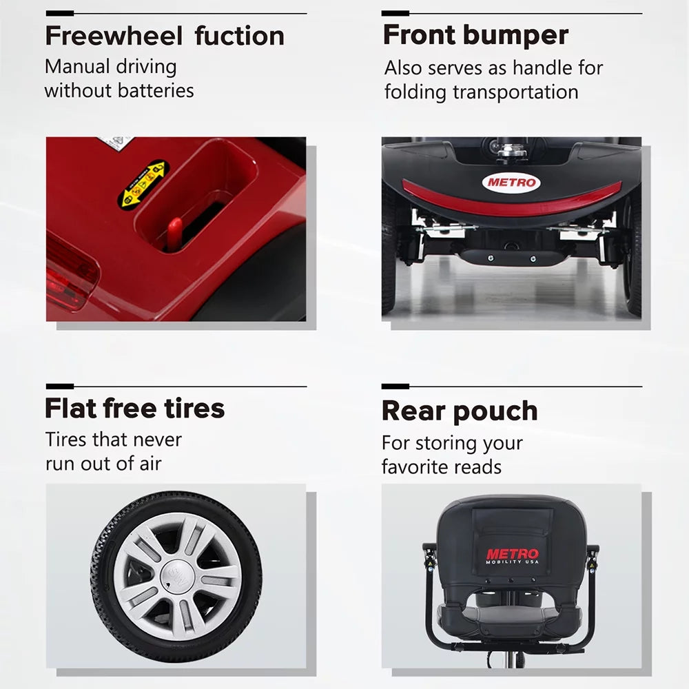 Heavy Duty Electric Mobility Scooter with Detachable Basket O120444