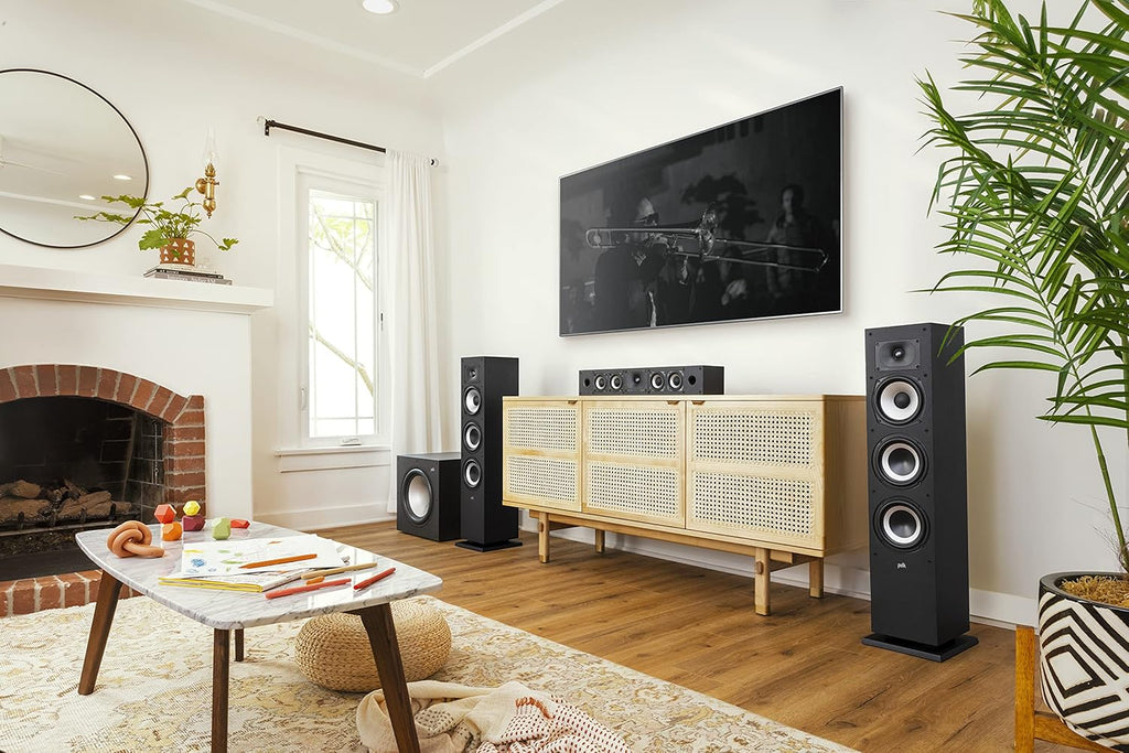 Midnight Black Tower Speaker with 1" Tweeter and 6.5" Woofer S994191