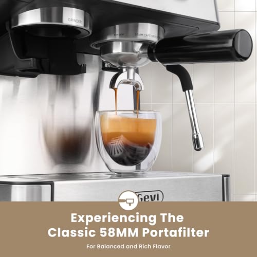 20 Bar Espresso Machine with Grinder & Milk Frother K554285
