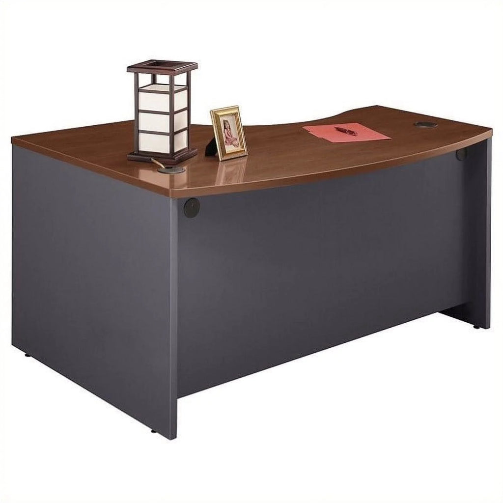 60 x 43 L Bow Desk in Hansen Cherry F71520