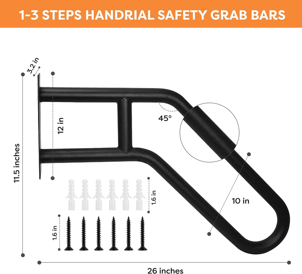 26" Non Slip Metal Handrail for Stairs I981