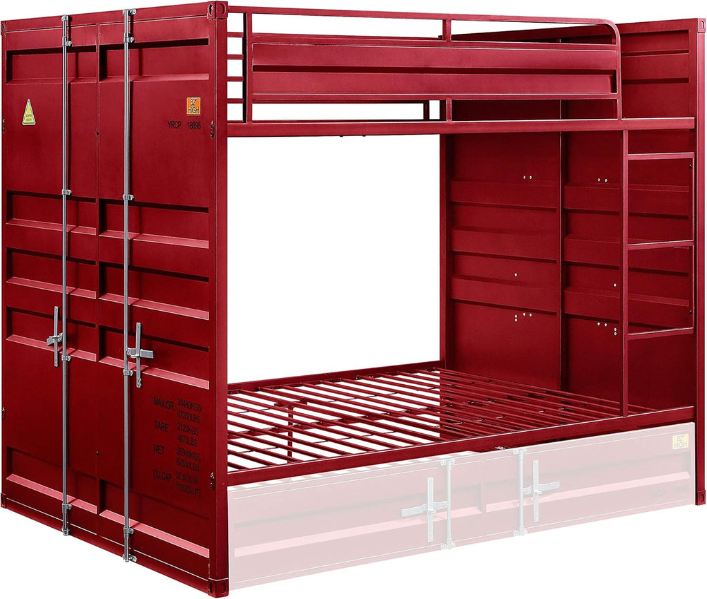 Cargo Bunk Bed Full/Full Red K2991