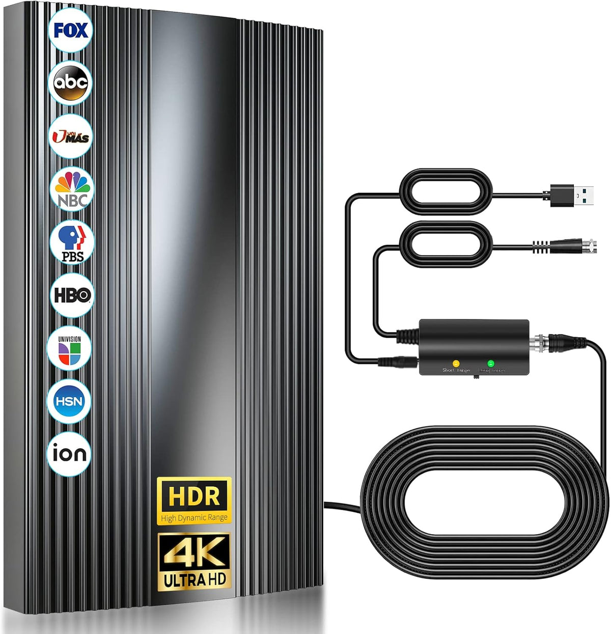Indoor Outdoor TV Antenna with Amplifier Signal Booster A395643