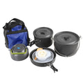 Portable Aluminum Camping Cookware Set with Teapot and Pan Q574747