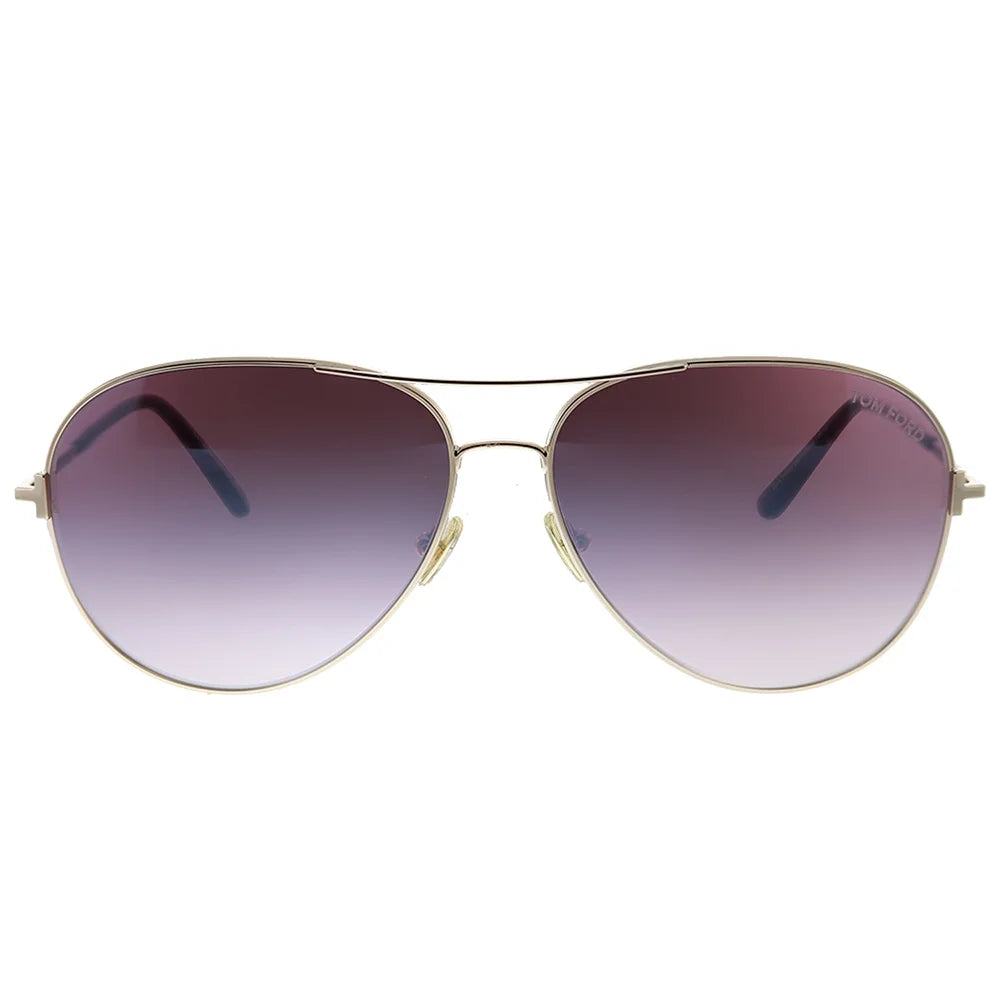 Metal Unisex Aviator Sunglasses Rose Gold 61mm R3843