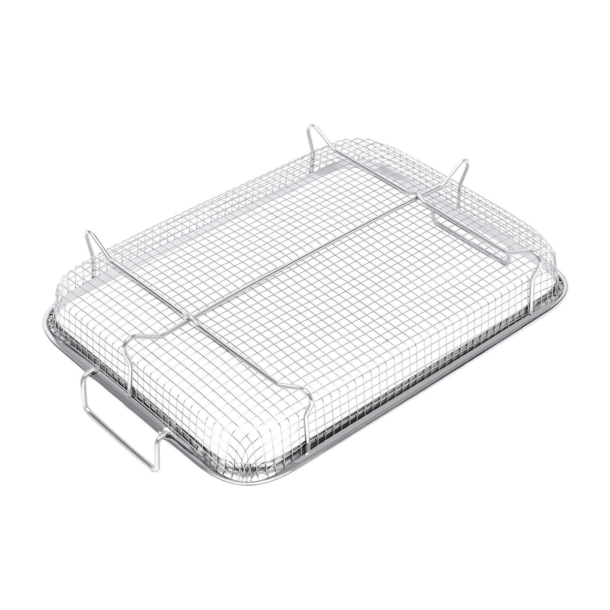 Stainless Steel Non-stick Air Fryer Basket 2 Piece Set M130648