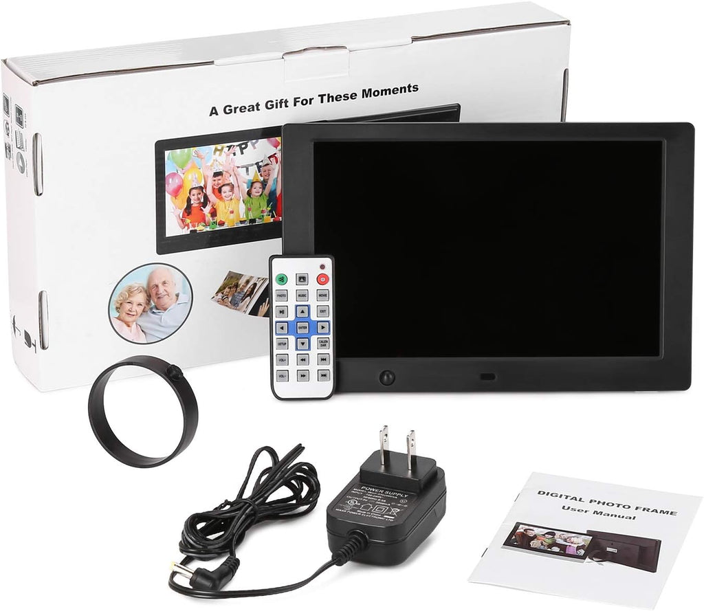 10 inch Digital Picture Frame with 16:9 Screen, 1080P Video F247