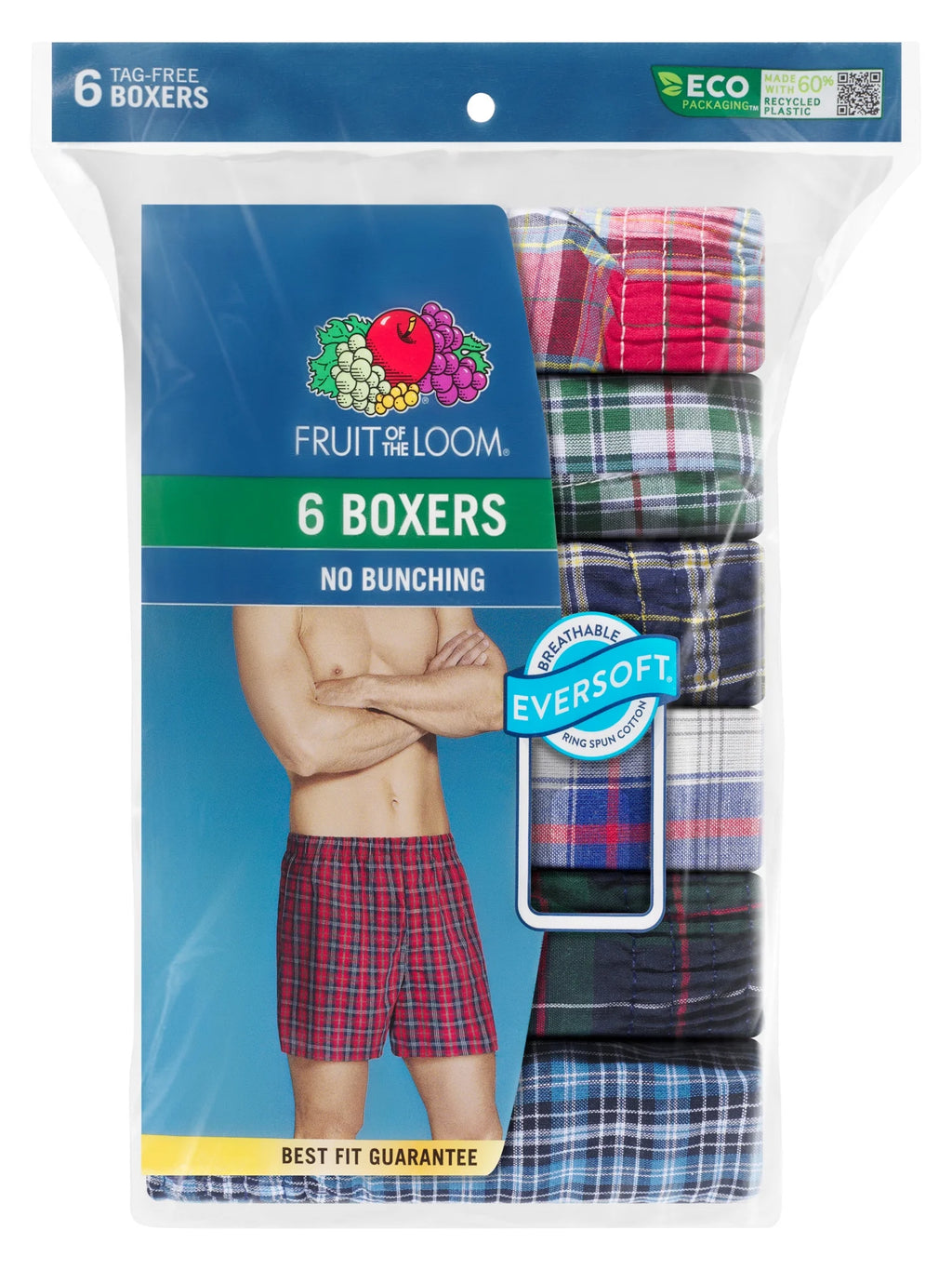 6 Pack Woven Boxers F296341