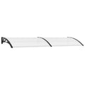 Door Canopy Black and Transparent 118.1"x31.5" PC E24293