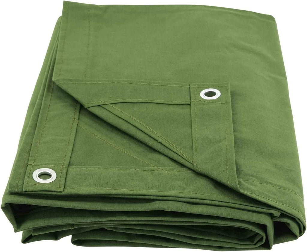 Green Canvas Tarp 12oz Water Resistant 12' x 20' Pack of 2 Z2280