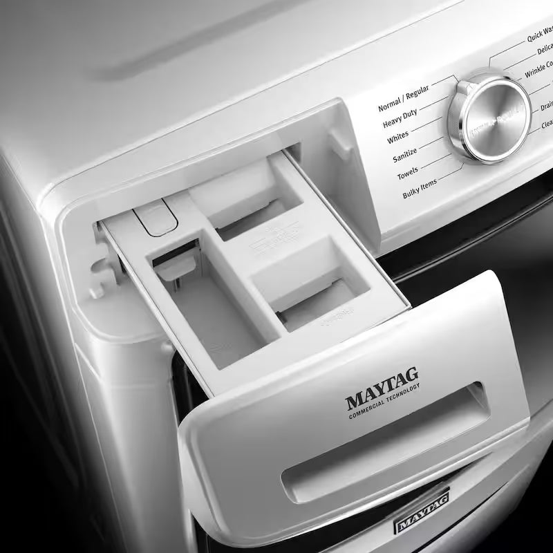 White Front Load Washing Machine with Steam H2240