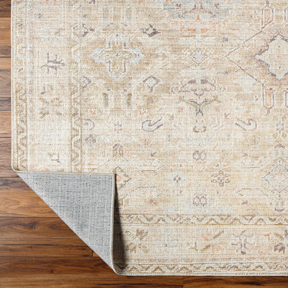 Cream Medallion Runner Area Rug T94530