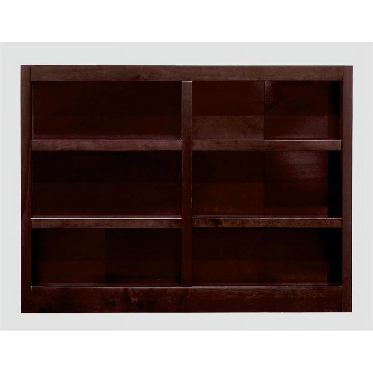 6-Shelf Double Wide Wood Bookcase Set M63526